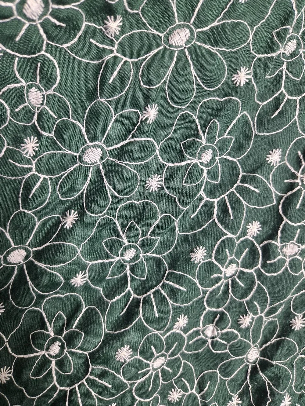 Hayden Los Angeles Green Floral Eyelet Boho Ruffle Sleeve Size 1X